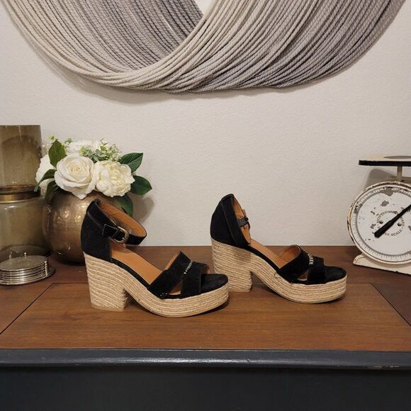 Mi iM "Lynn" Chunky Espadrille Wedge Heels Sz 8.5 - Picture 6 of 10